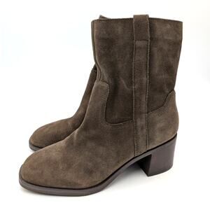 Steve Madden Romney Ankle Boots Square Toe Women's Chocolate Size US11 EU41.5